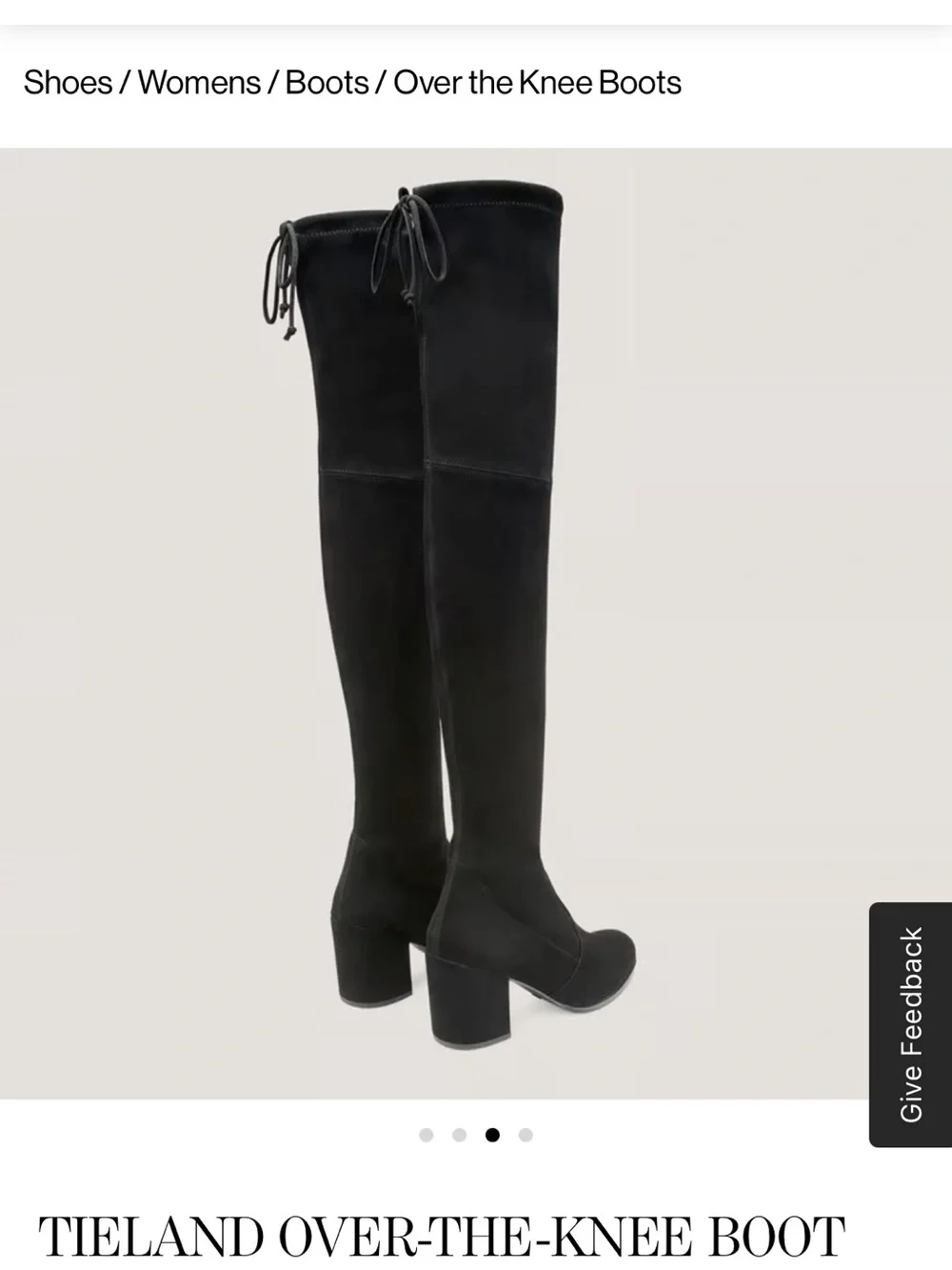 Stuart Weitzman Black Over-the-Knee Suede Boots